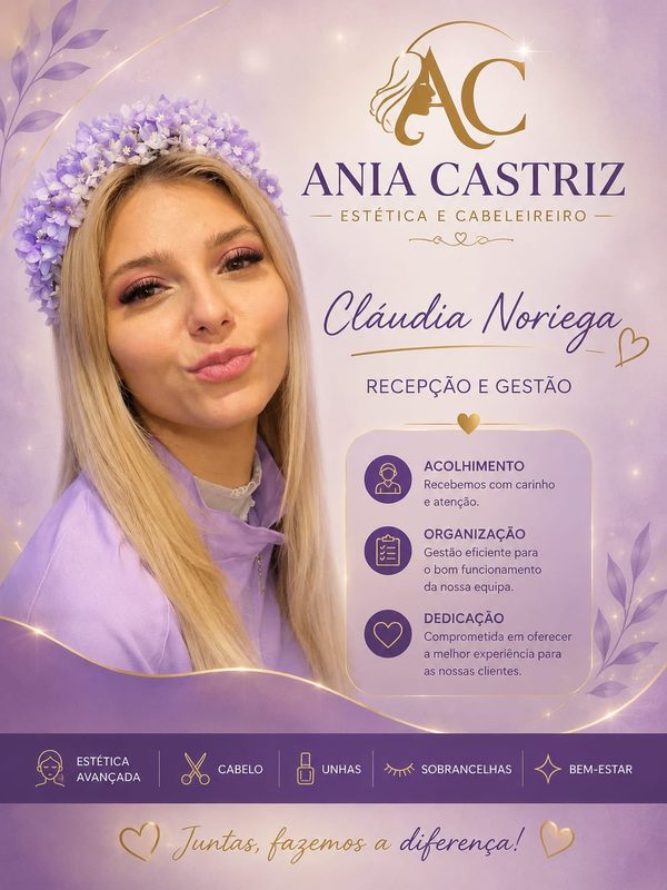 Cláudia Noriega — Receção e Gestão
